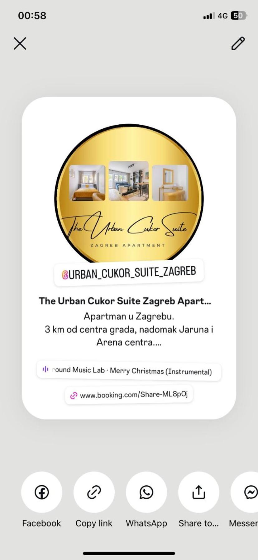 Apartman The Urban Cukor Suite Zagreb Exterior photo
